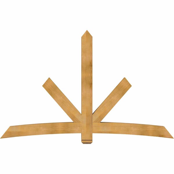 Ekena Millwork Alberta Rough Sawn Timber Gable Bracket, Western Red Cedar, 96"W x 60"H x 6"D x 6"F, 15/12 Pitch GBW096X60X0606ALB00RWR - main